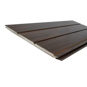 Siding metal roble oscuro - 3 tablas 3,80m x 0,38m x 16mm